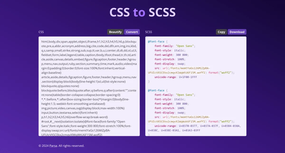 CSS Formatter CSS Formatter